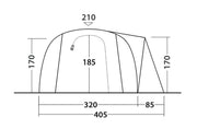 Outwell Nevada 5 Pole Tent Green 5 Person Outwell - Dynamic Drive