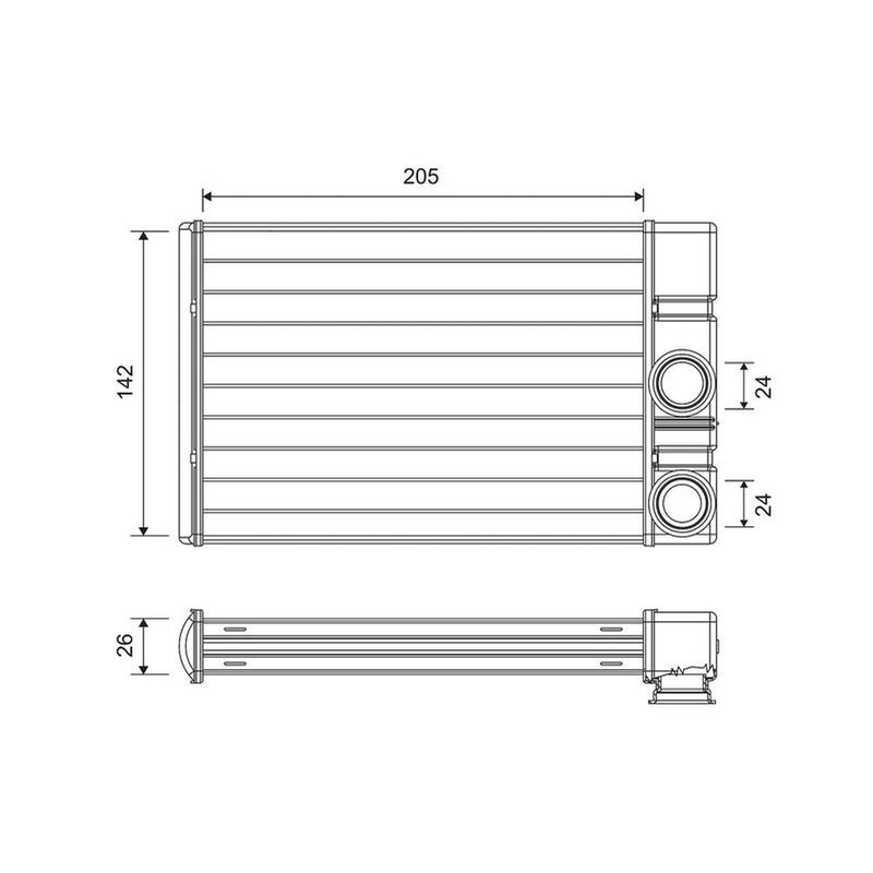 Valeo Heater Matrix Core Heat Exchanger 811513