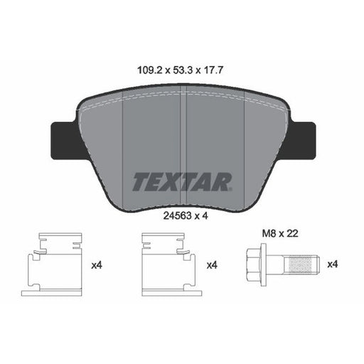 Textar Rear Brake Pad Set 2456301
