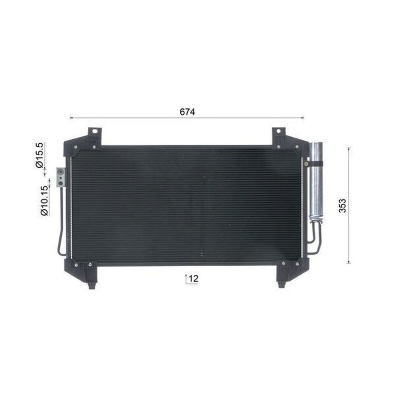Mahle Air Conditioning Condenser fits Mitsubishi Outlander III 2012-2022