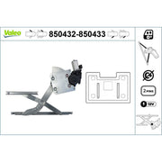 Valeo Electric Window Regulator Lifter Right Front 850433