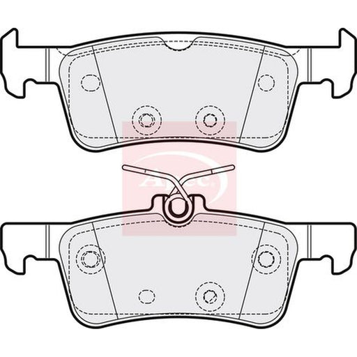 Apec Rear Brake Pad Set fits Ford Fiesta VII 2017-2021 1.0 1.5