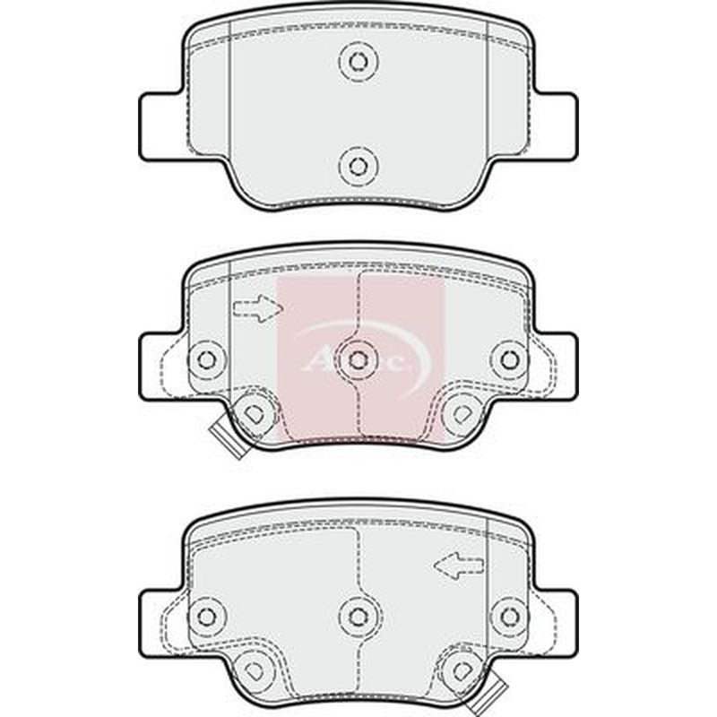 Apec Rear Brake Pad Set fits Toyota Verso 2009-2018 1.6 1.8 2.0 2.2