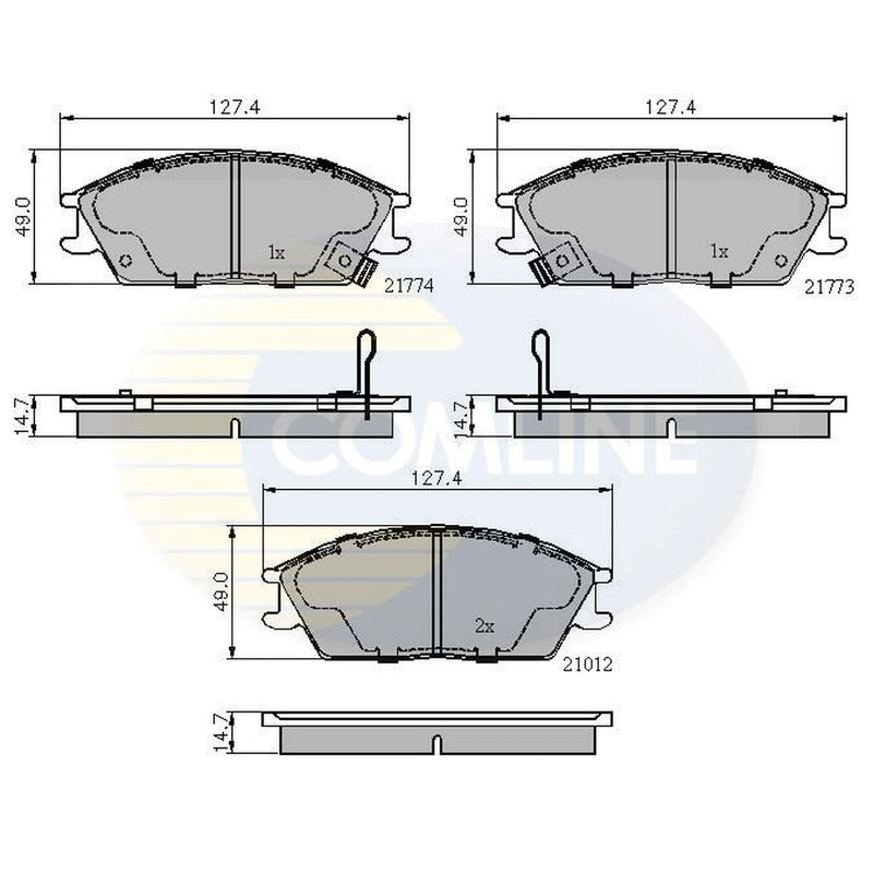 Comline Front & Rear Brake Discs & Pads fits Hyundai Lantra 1990-1995 1.5