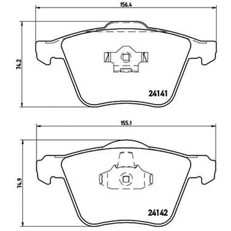Brembo Front & Rear Pads fits Volvo XC90 I 2002-2014 2.5 3.2