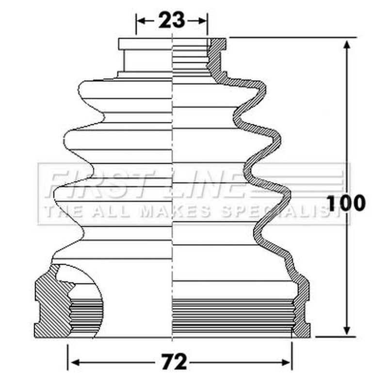 First Line Drive Shaft Bellow Kit Front Left fits Nissan Primera 2003-2007 1.9