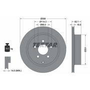 Textar 2 x Vented Rear Brake Discs 92149303-x2