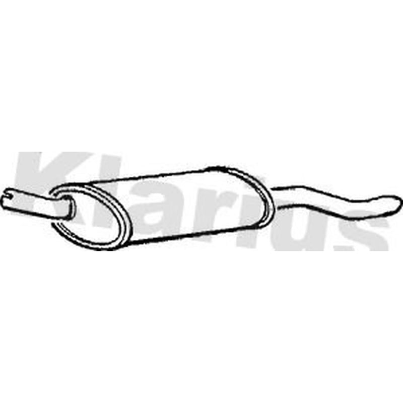 Klarius Box With Tail Pipe Rear fits Opel Combo Box Body/Mpv 1994-2001 1.4 1.7