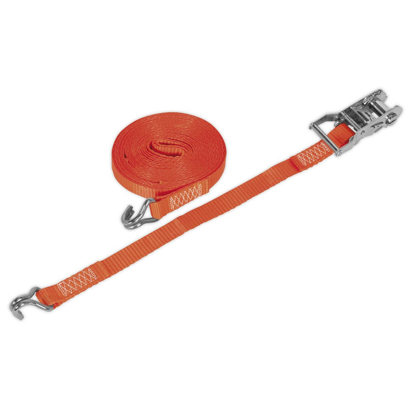 Sealey Ratchet Tie Down 25mm x 8m Poly Web 1500kg Load Test TD1508J Sealey  - Dynamic Drive