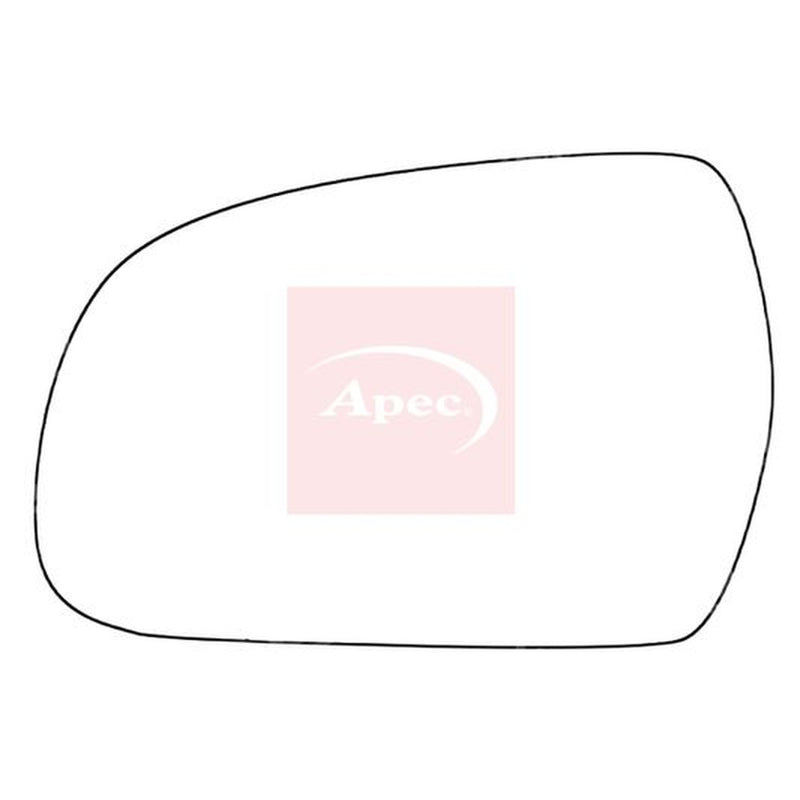 Apec Exterior Wing Mirror Glass Left fits Audi A3 2003-2013 1.2 1.4 1.6 1.8 2.0