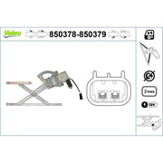 Valeo Electric Window Regulator Lifter Right Front 850379