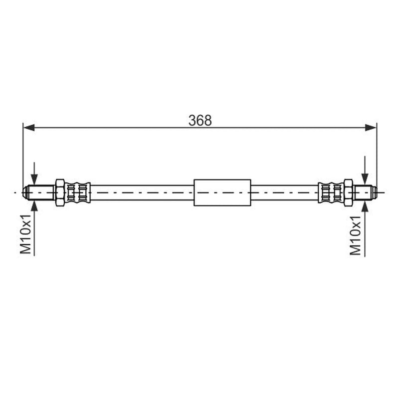 Bosch Brake Hydraulic Hose Line Rear fits Ford Ka 1996-2008 1.3 1.6