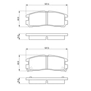 Bosch Front & Rear Pads fits Mitsubishi Shogun Pinin I 1999-2007 1.8 2.0