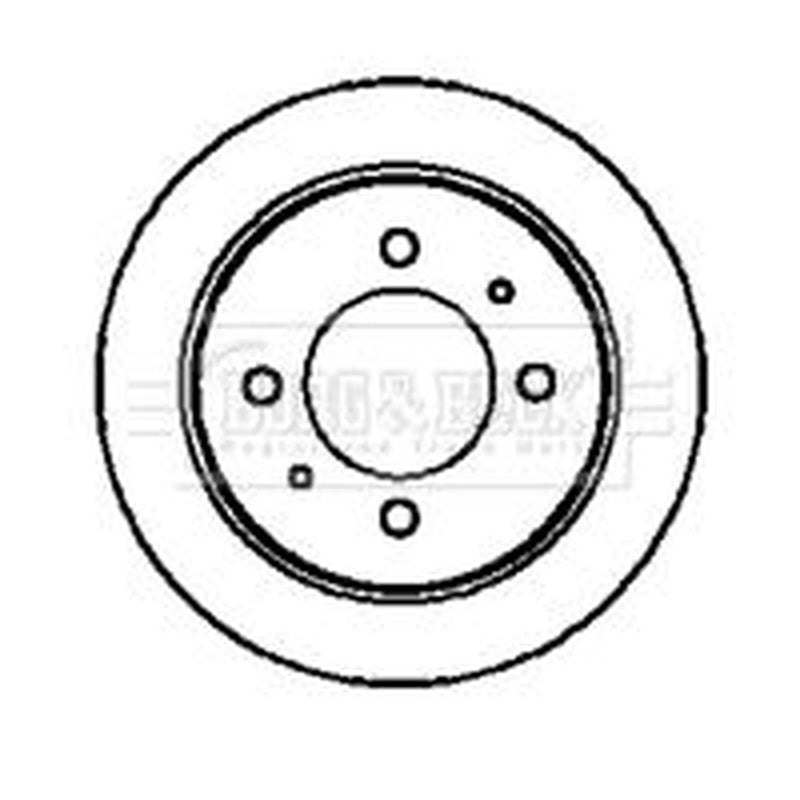 Borg & Beck 2 x Solid Brake Discs fits Hyundai Lantra 1990-2000 1.6 1.8 2.0