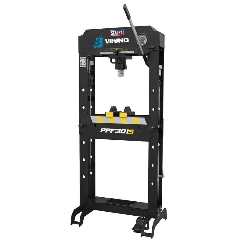 Sealey Viking Air/Hydraulic Press 30tonne Floor Type with Sliding Ram and Foot P Sealey - Dynamic Drive