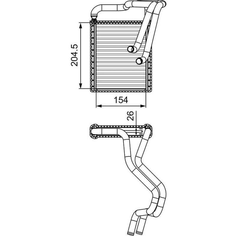 Valeo Heater Matrix Core Heat Exchanger 812430