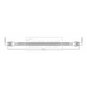 Borg & Beck Brake Hydraulic Hose Line Rear Right BBH7958