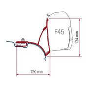 Fiamma F45S Awning, Fixing Bracket, Bike Carrier Bundle for VW T6 LWB Vans Fiamma - Dynamic Drive