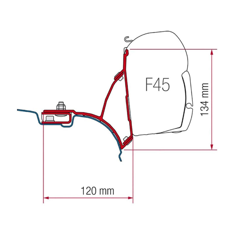 Fiamma F45S Awning, Fixing Bracket, Bike Carrier Bundle for VW T6 LWB Vans Fiamma - Dynamic Drive