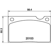 Mintex Front Brake Pad Set fits Volvo 140 1966-1975 1.8 2.0