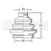First Line Drive Shaft Bellow Kit Rear Left fits BMW 3 1990-2007