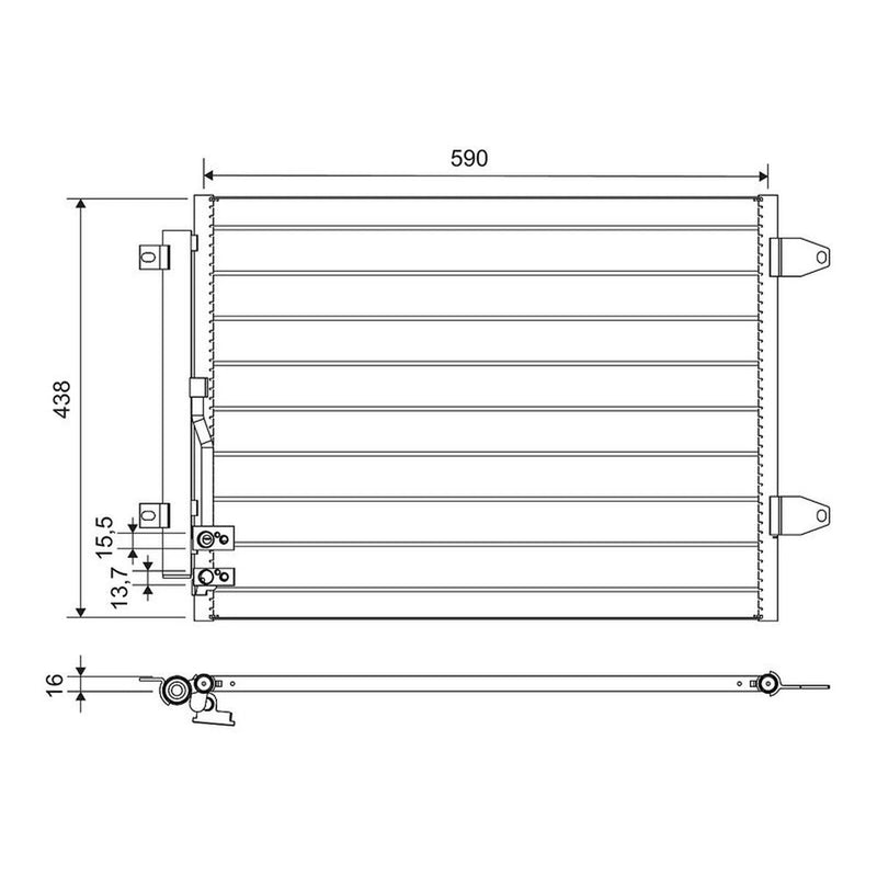 Valeo Air Conditioning Condenser 812749