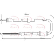 Apec Handbrake Cable Left Rear fits Fiat Panda 2003 on 1.1 1.2 1.3