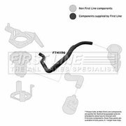 First Line Intercooler Turbo Charge Air Hose fits BMW 5 1995-2000