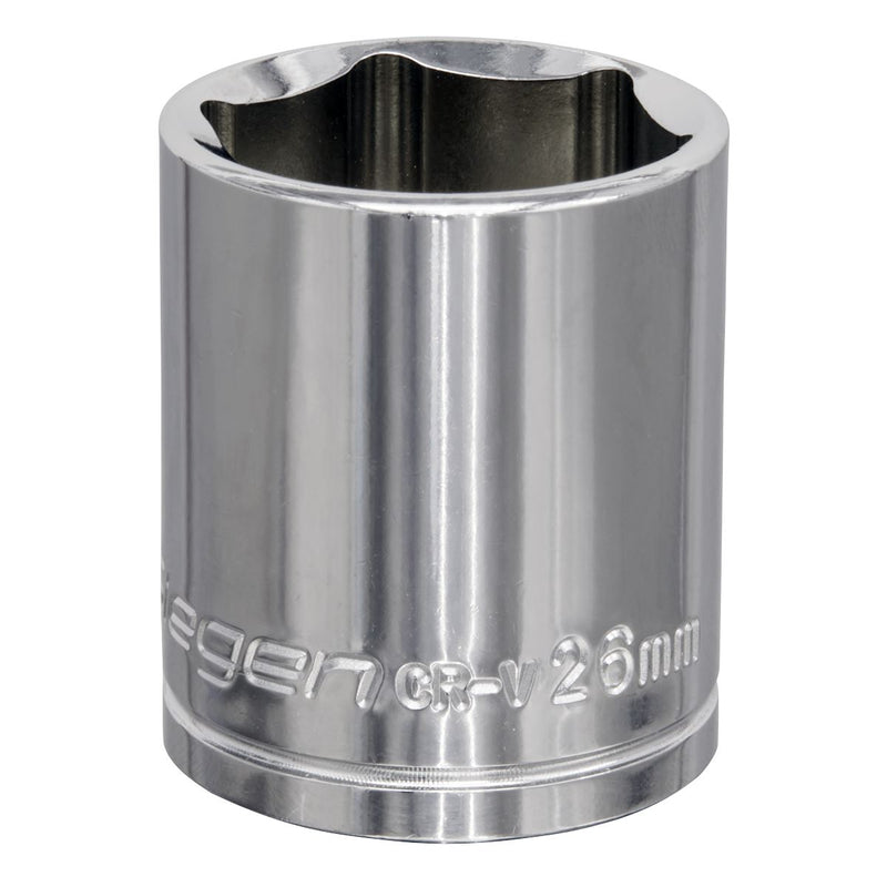 Seigen by Sealey WallDrive Socket 26mm 1/2"Sq Drive S0662 Seigen by Sealey  - Dynamic Drive