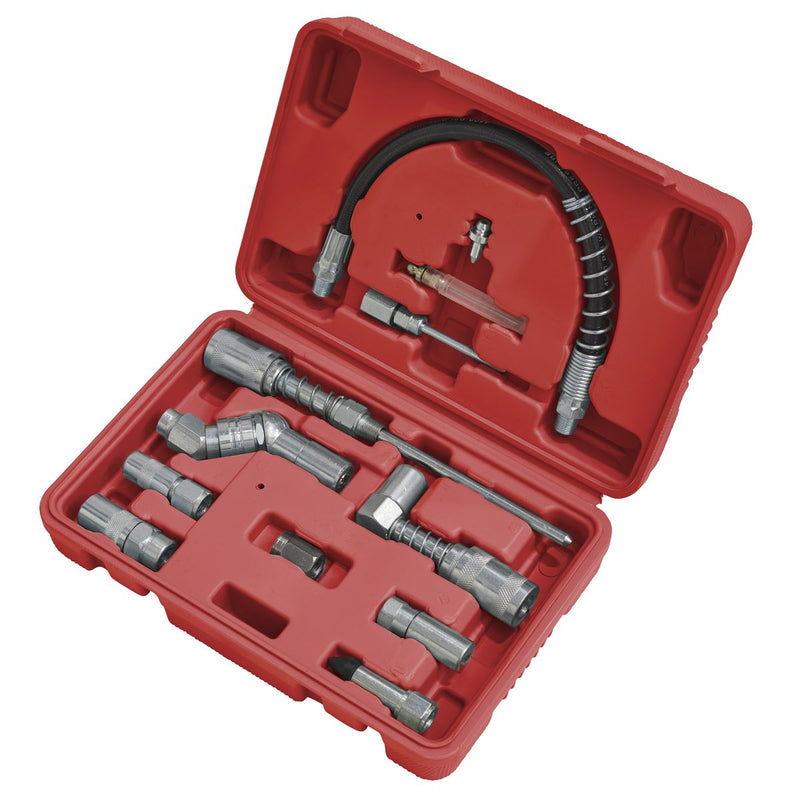 Sealey Grease Gun Adaptor Kit 12pc AK4482 Sealey - Dynamic Drive