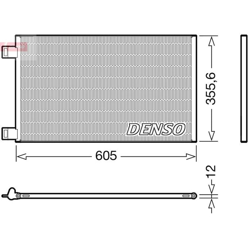 Denso Air Conditioning Condenser fits Mercedes-Benz Citan Dualiner 2012-2021