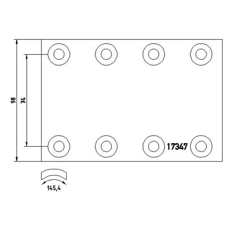 Textar Textar Cv Brake Lining Set 1734704