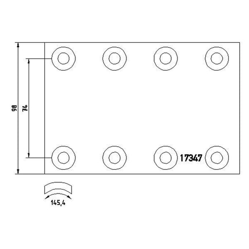 Textar Textar Cv Brake Lining Set 1734704