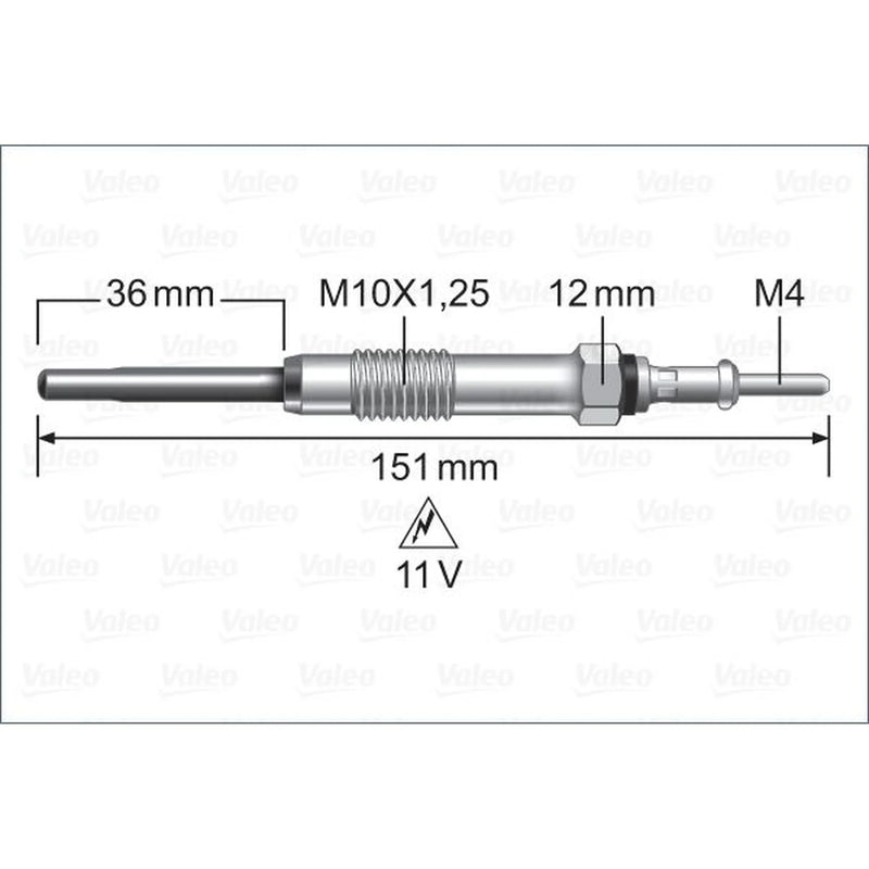 Valeo Diesel Engine Glow Plug 345233