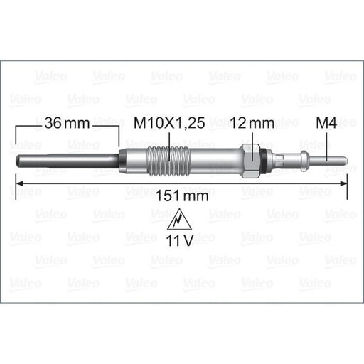 Valeo Diesel Engine Glow Plug 345233