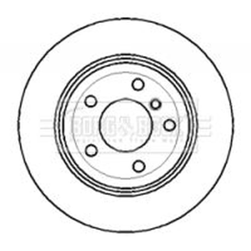 Borg & Beck 2 x Vented Brake Discs fits BMW 3 1999-2007