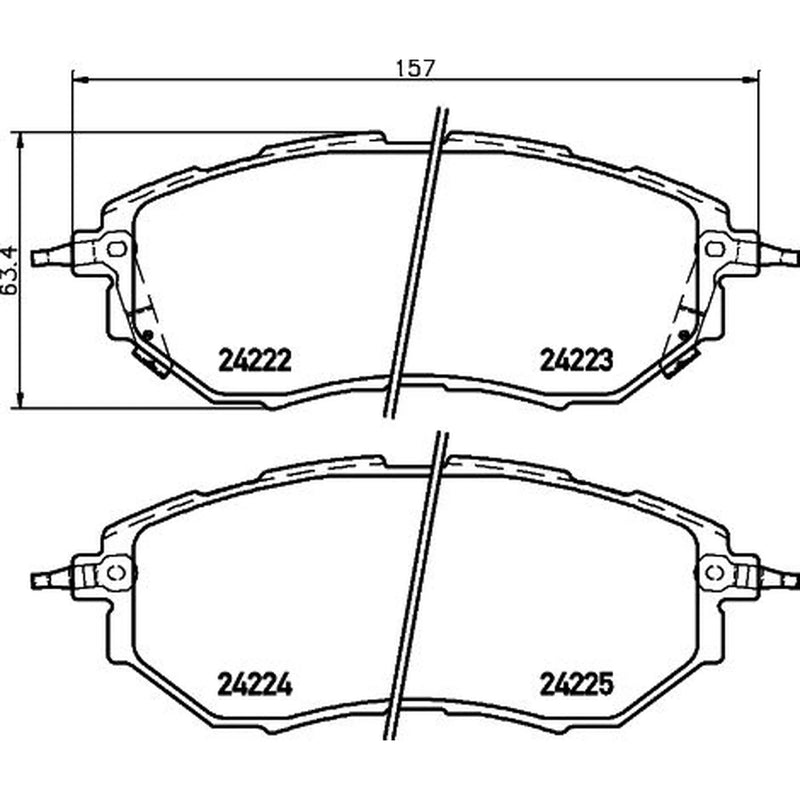 DON Front Brake Pad Set fits Subaru Forester 2012-2013 2.0 2.5