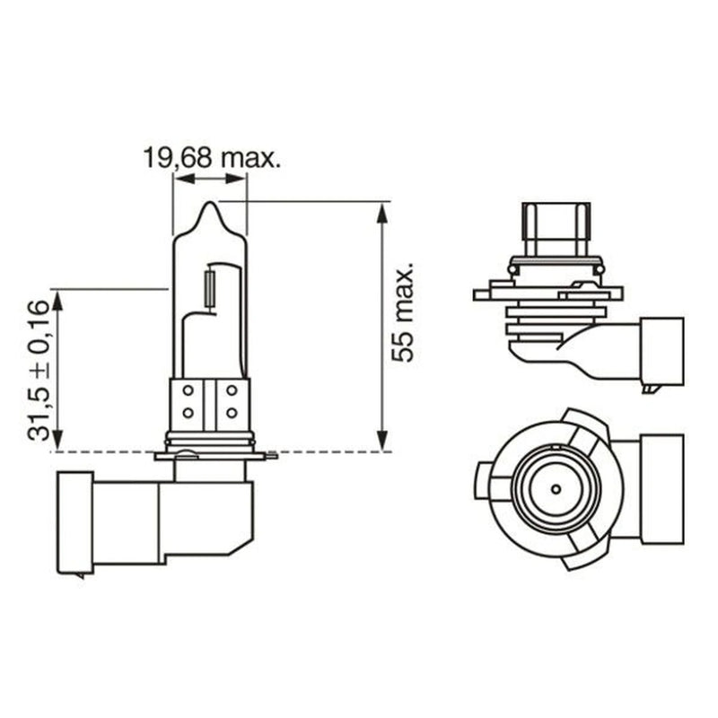 Bosch Car Light Bulb HB3 P20d 12V 60W