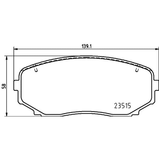 Mintex Front Brake Pad Set fits Mitsubishi Eclipse Cross 2017 on 1.5