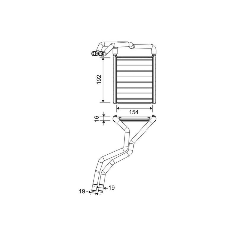 Valeo Heater Matrix Core Heat Exchanger 811603
