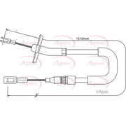 Apec Handbrake Cable Left Rear fits Mercedes-Benz Sprinter 2-T 1995-2006
