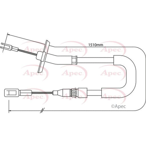 Apec Handbrake Cable Right Rear CAB1284