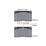 Textar Front Brake Pad Set 2038002