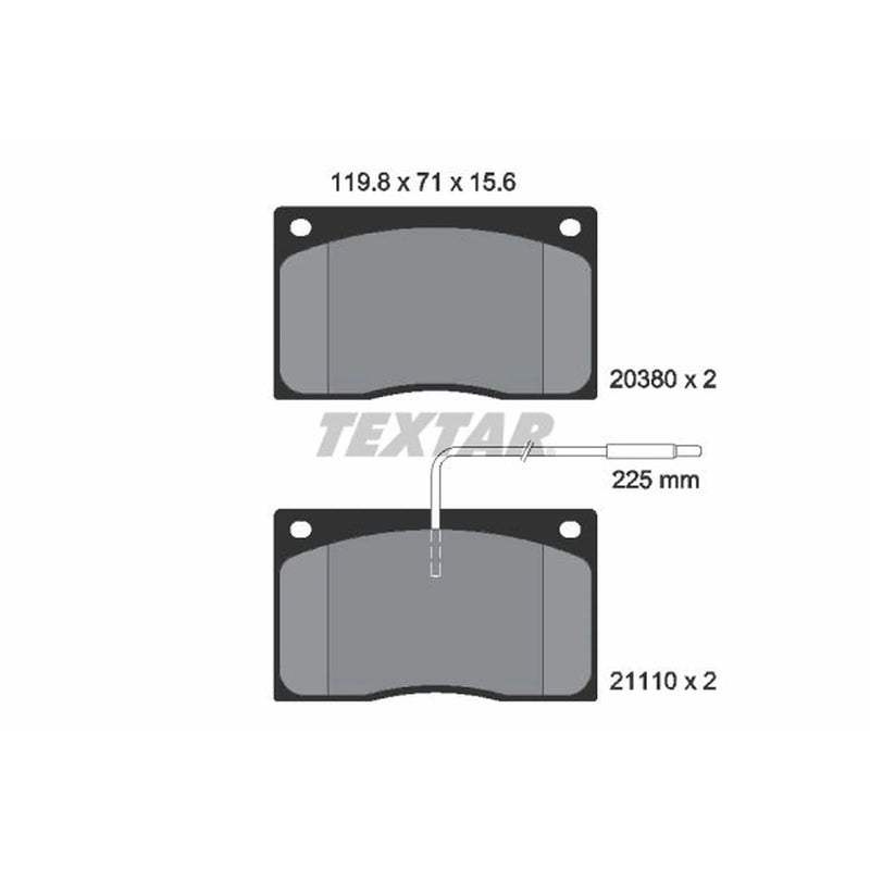 Textar Front Brake Pad Set 2038002