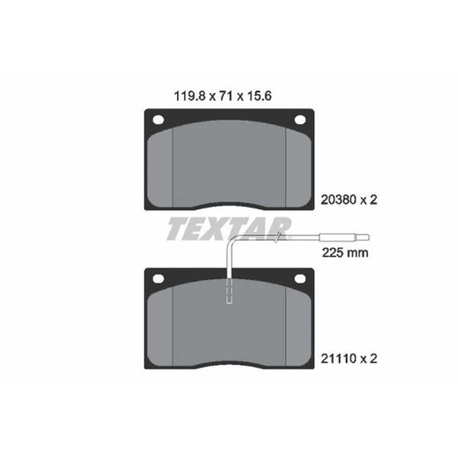 Textar Front Brake Pad Set 2038002
