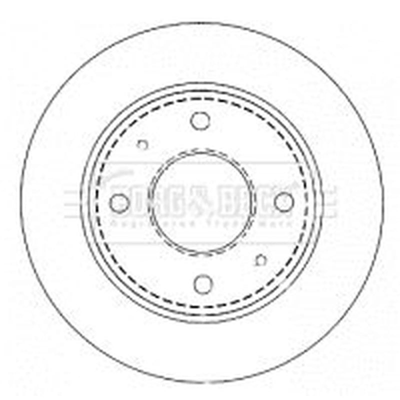 Borg & Beck 2 x Solid Rear Brake Discs BBD4478-x2