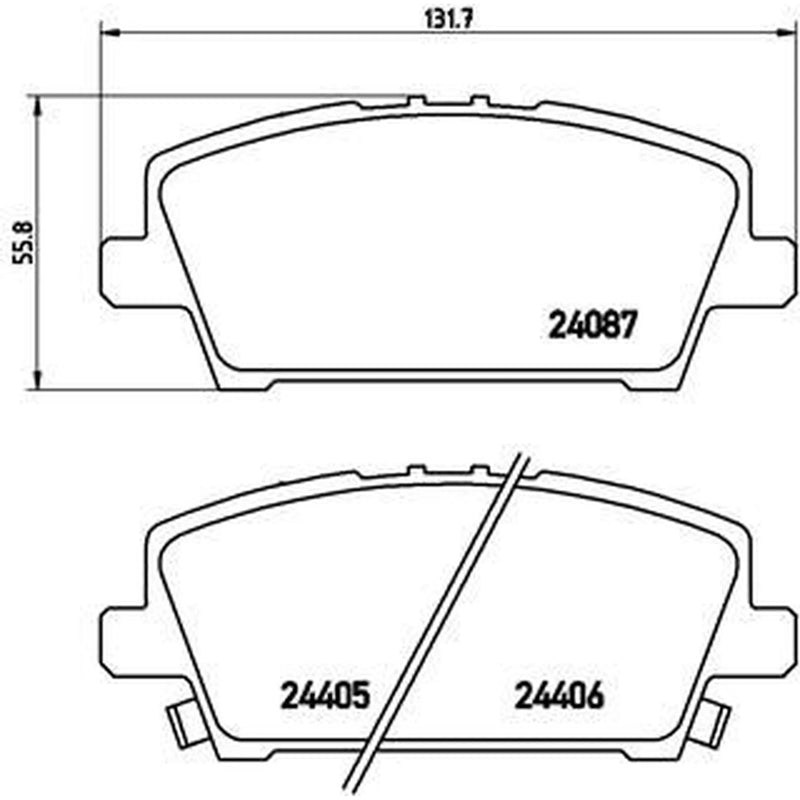 Brembo Front & Rear Pads fits Honda Civic VIII 2005-2011 1.4 1.8 2.2
