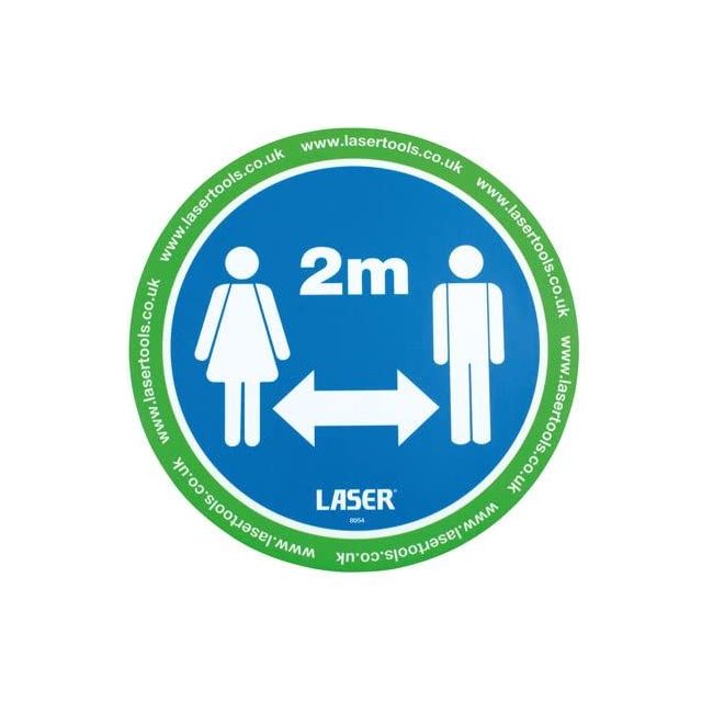 Laser Laser Tools Floor Sticker 2m Distancing 6pc x 2 61701 Laser - Dynamic Drive