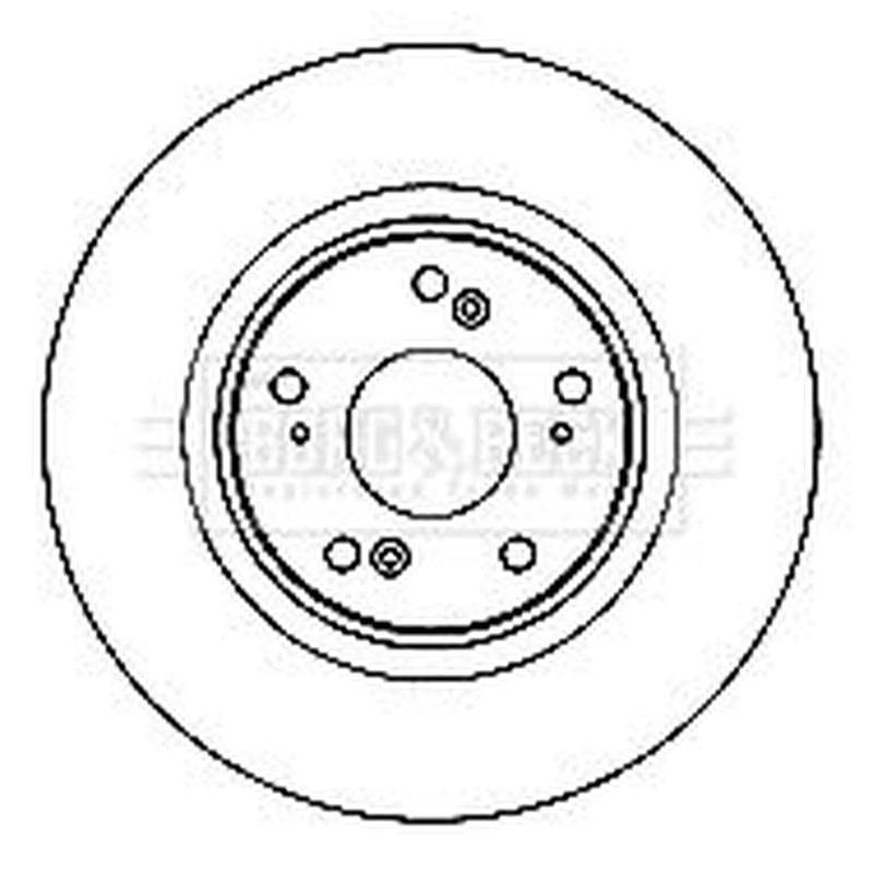 Borg & Beck 2 x Vented Brake Discs fits Honda Accord VIII 2008-2015 2.0 2.2