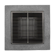 Dellonda Square Fire Pit with BBQ Grill Safety Mesh Screen Fire Poker Dark Grey Dellonda - Dynamic Drive